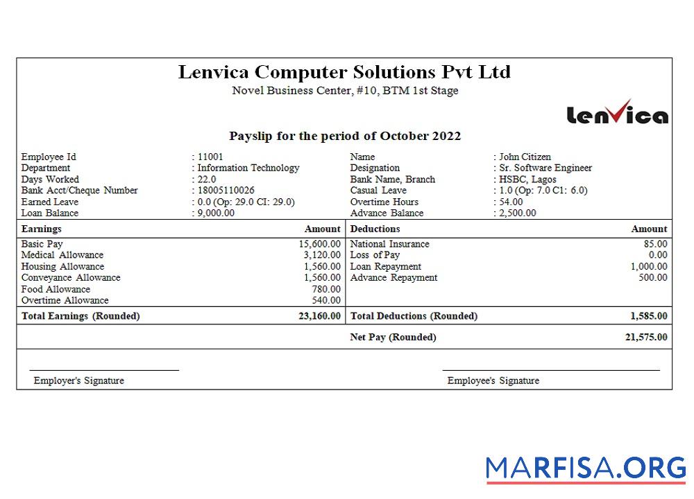 Printable India Lenvica computer solutions company example